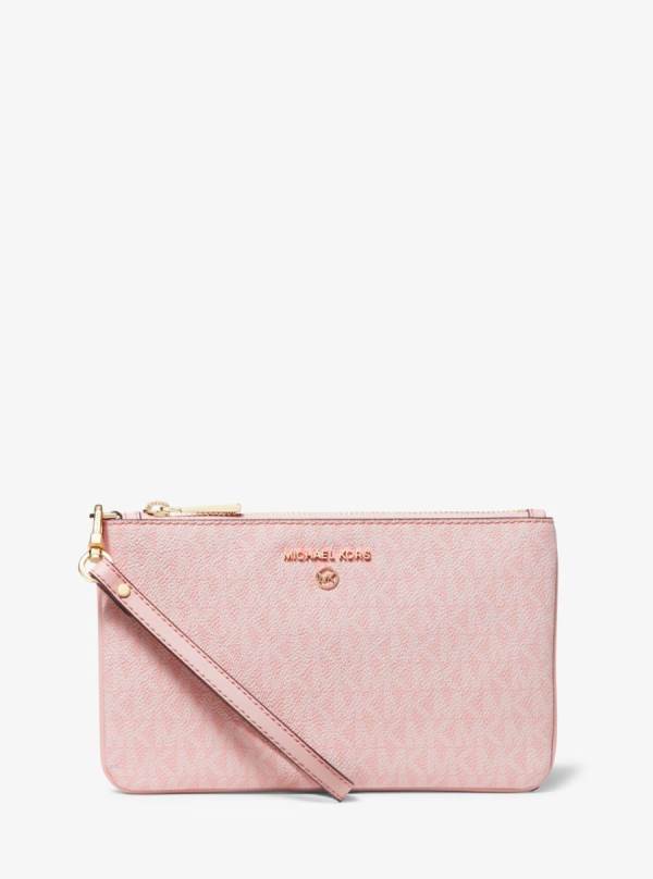 Damske Penazenky Michael Kors Medium Logo Wristlet Ruzove - Doplnky Michael Kors Nejlevnejsi | DEPFB-1287